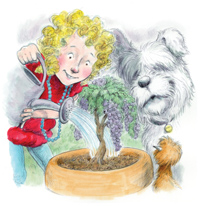 Wisteria Jane and her dog Bingo