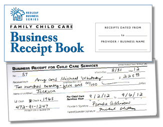 Family Child Care Business Receipt Book