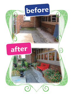 Before and after outdoor space