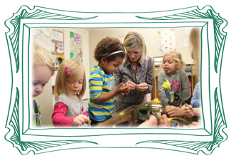 Educator Teaching Children